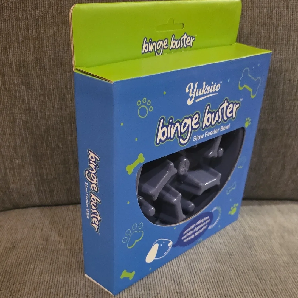 Yuksito Binge Buster Slow Feeder Bowl For Dogs, New, 7 Inches Diameter